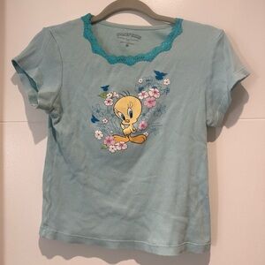 Warner Bros. Blue Tweety Bird Short Sleeve Tee